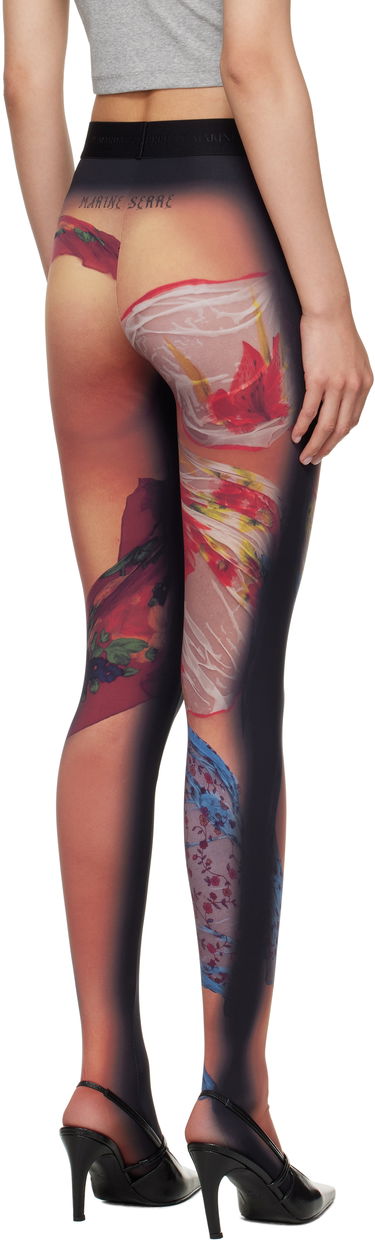 Legíny Marine Serre Marine Serre Recycled Draped Statue Jersey Leggings Čierna | WPA043A CJER0076, 2