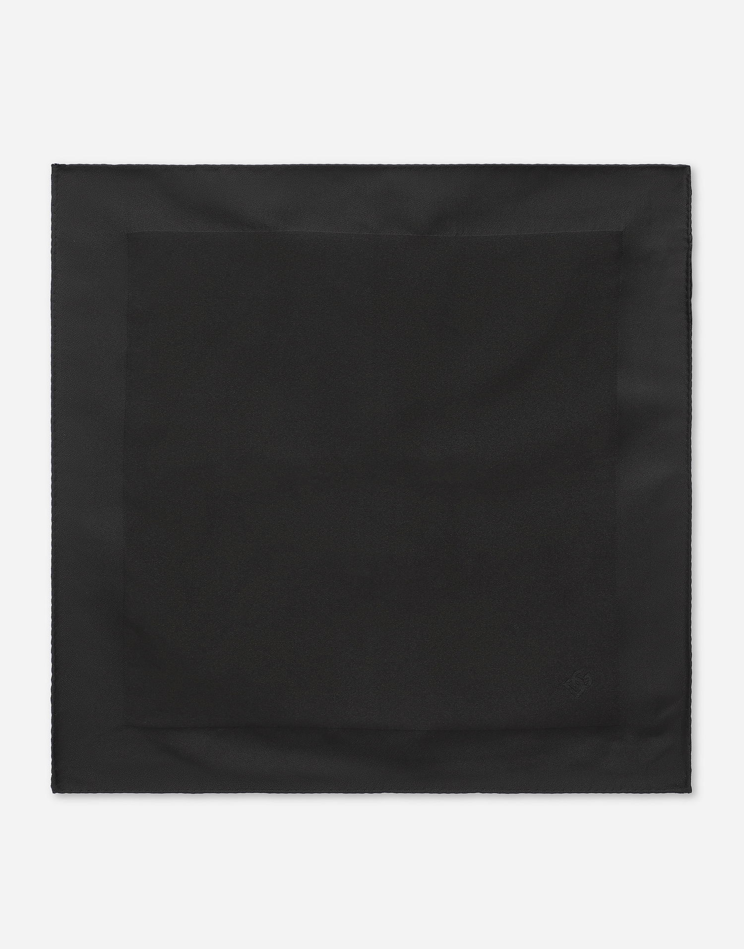 Šál Dolce & Gabbana Silk Pocket Square With Logo Embroidery Čierna | GR412EG0UBVN0000, 0