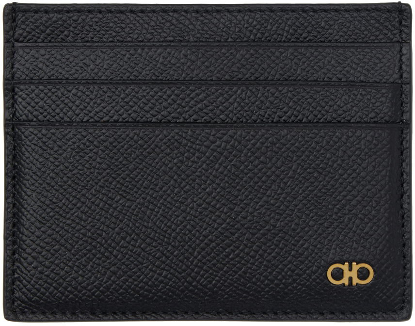 Peňaženka FERRAGAMO Salvatore Ferragamo Gancini Card Holder Čierna | 776843, 0