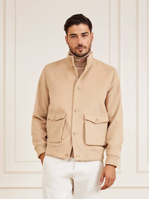 Bomber bunda GUESS Marciano Wool Blend Béžová | 3BHL942200Z, 0