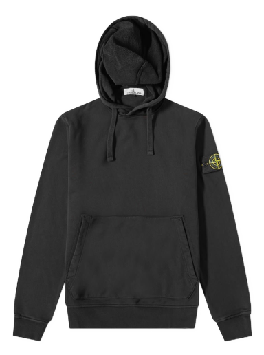 Mikina Stone Island Garment Dyed Popover Hoody Čierna | 101564151-A0029