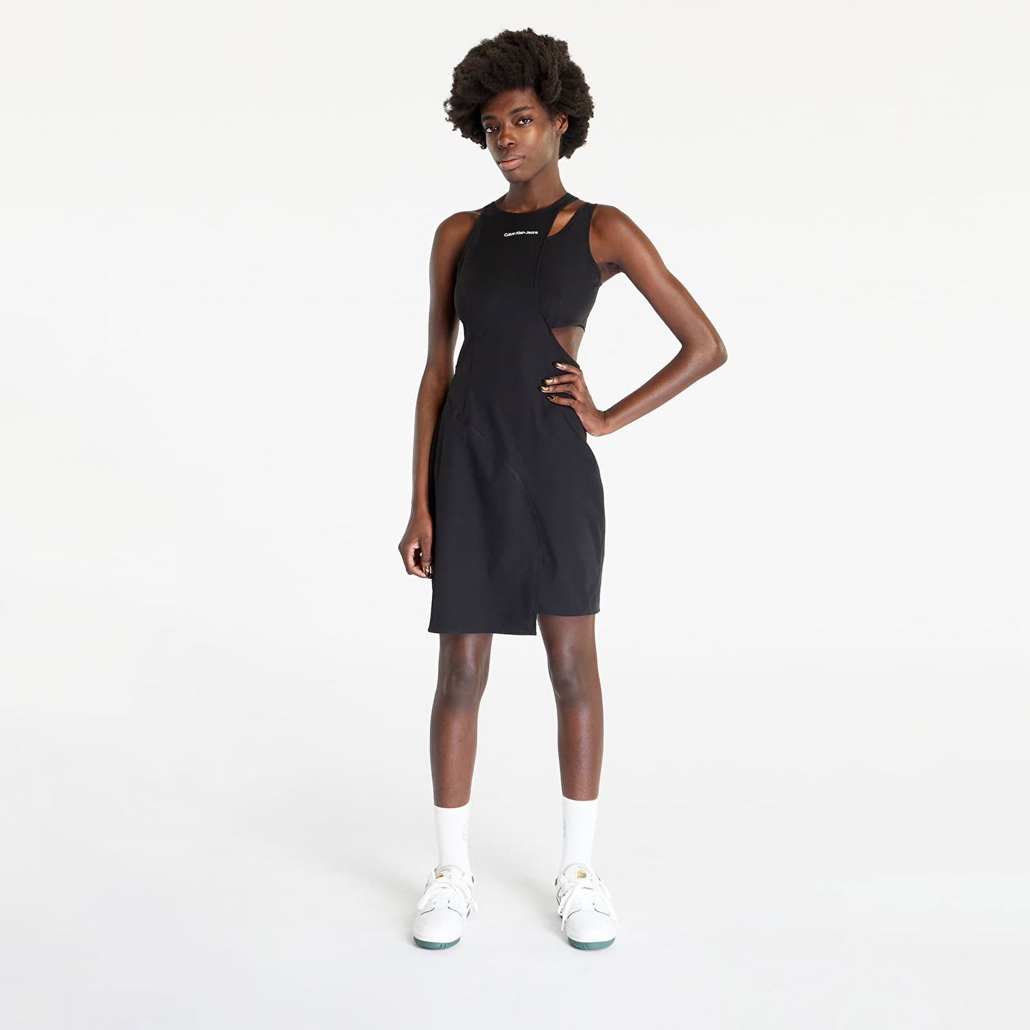 Šaty CALVIN KLEIN Wrapping Cut Out Dress Čierna | J20J220760 BEH, 0