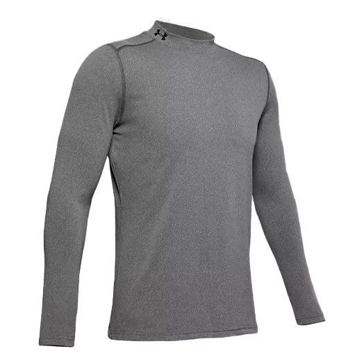 Sveter Under Armour Fitted Mock Long Sleeve T-Shirt Šedá | 1345703-019, 0