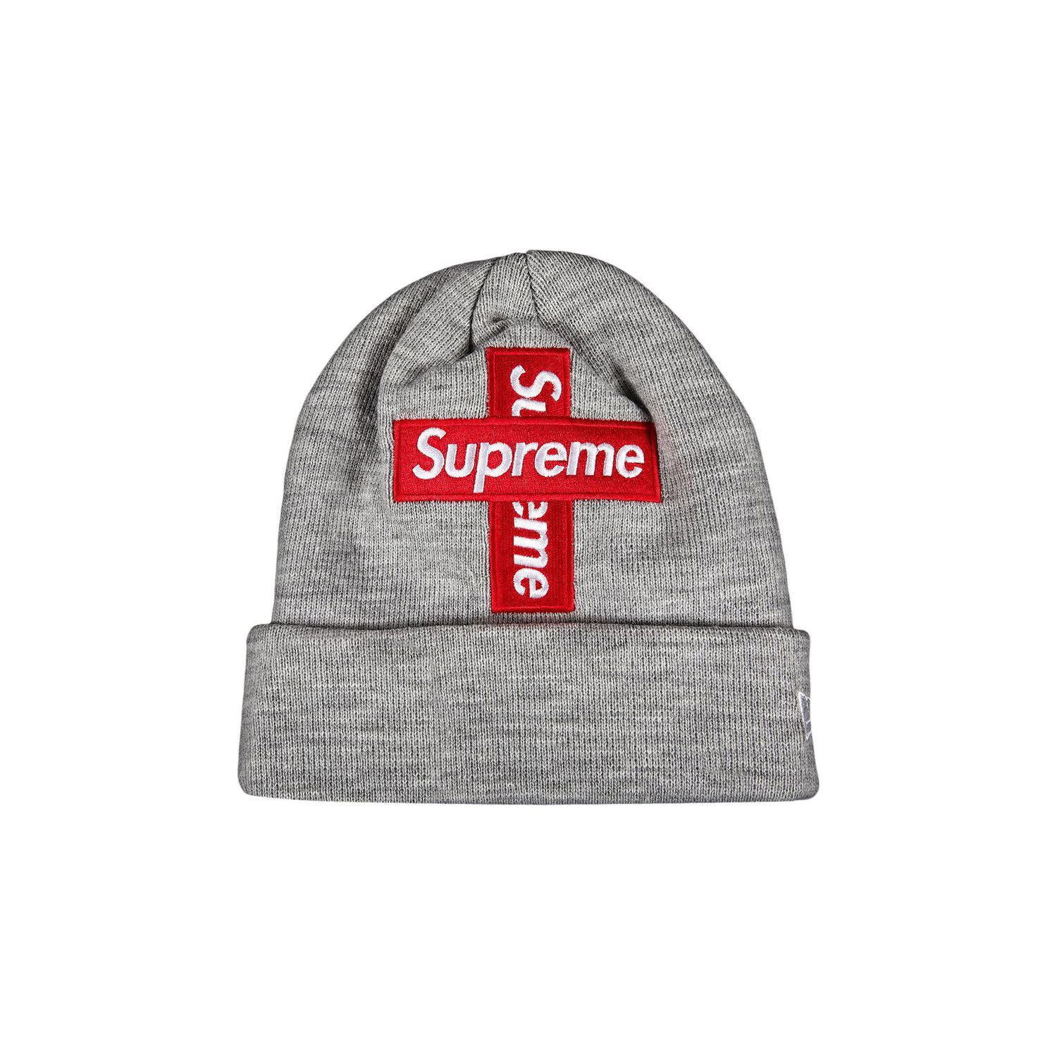 Kulicha Supreme New Era x Cross Box Logo Beanie Šedá | FW20BN14 HEATHER GREY, 1