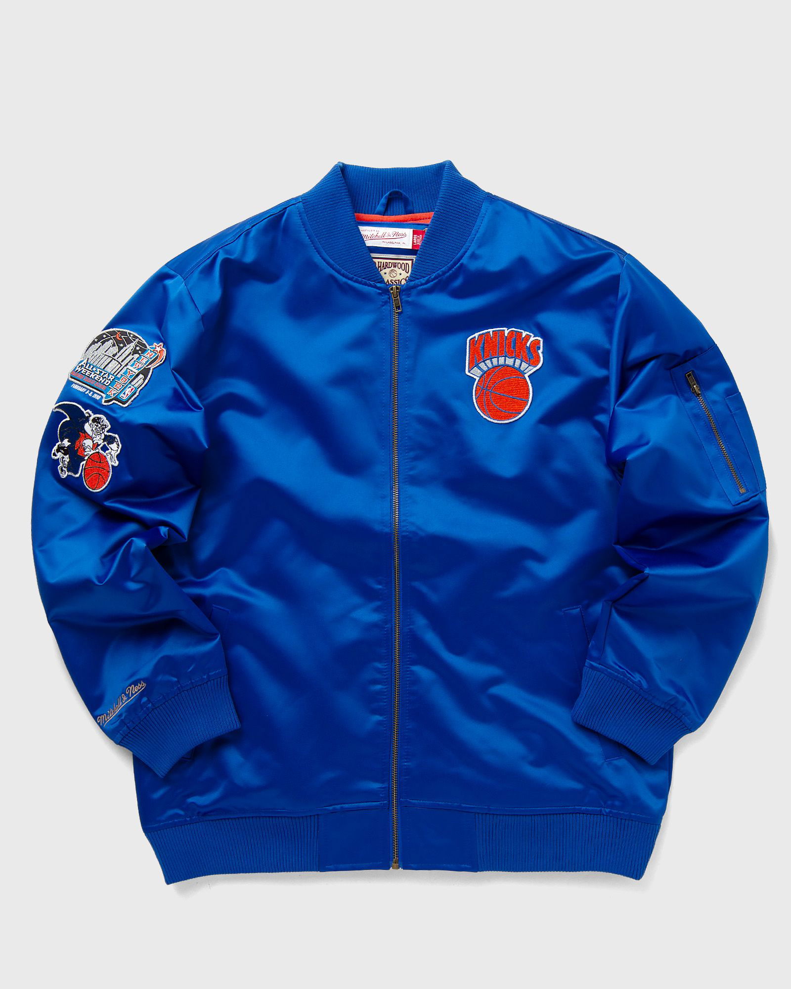 NBA LIGHTWEIGHT SATIN BOMBER VINTAGE LOGO NEW YORK KNICKS