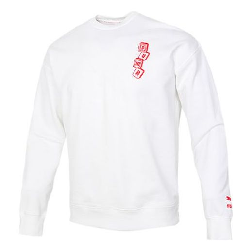 Sveter Puma YOTOX Graphic Print Crewneck Sweatshirt Biela | 531298-02