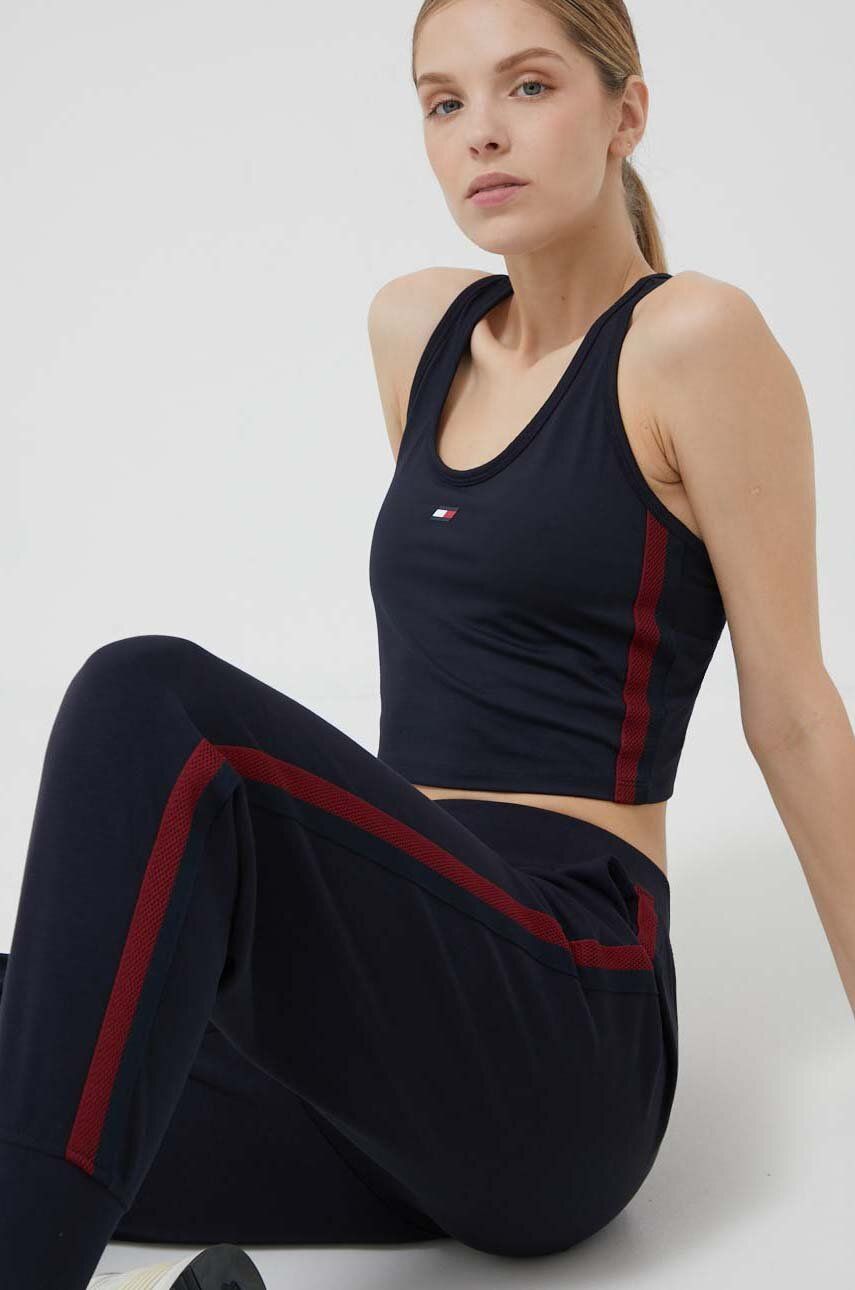 Tielko Tommy Hilfiger Fitted Split Tape 2in1 Tank Top Navy | S10S101713, 0