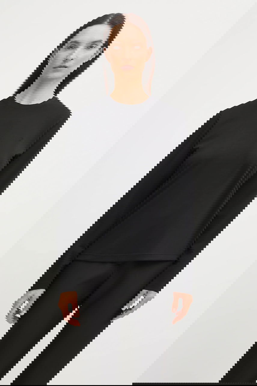 Tričko Y-3 Y-3 Regular Wool Long Sleeve T-Shirt Čierna | JX2291, 0
