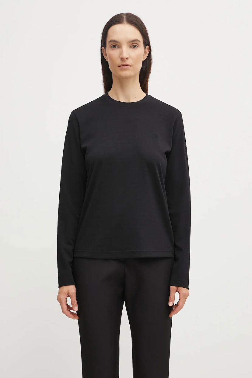 Tričko Y-3 Y-3 Regular Wool Long Sleeve T-Shirt Čierna | JX2291