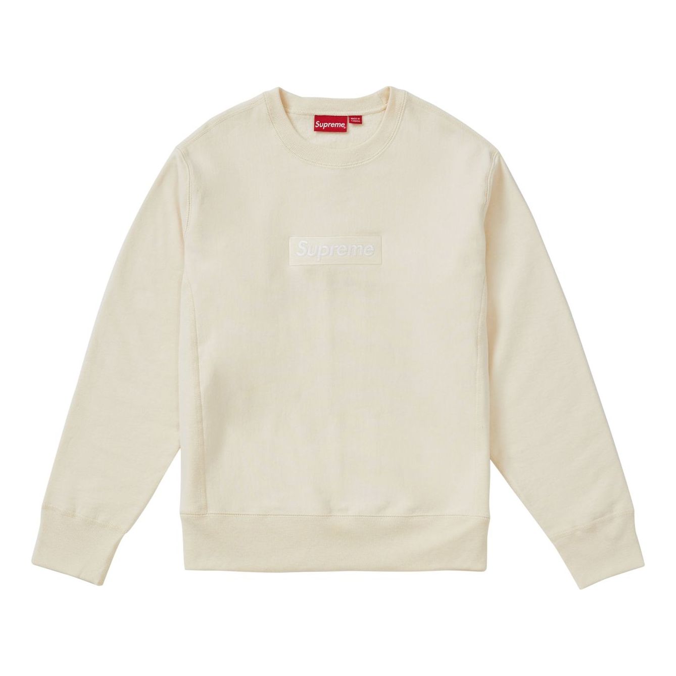Mikina Supreme FW18 Box Logo Crewneck Sweatshirt Béžová | SUP-FW18-1075, 0