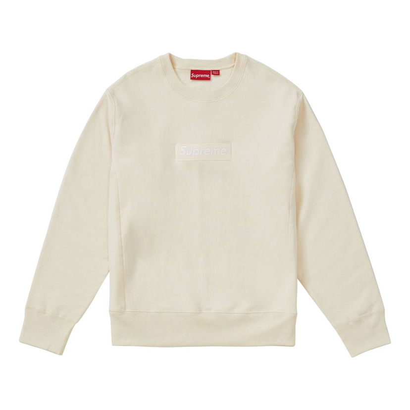 Mikina Supreme FW18 Box Logo Crewneck Sweatshirt Béžová | SUP-FW18-1075