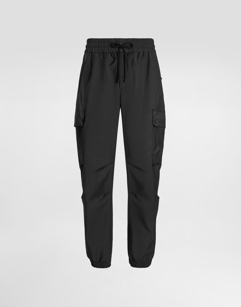 Cargo nohavice Dolce & Gabbana Dolce & Gabbana Wool Canvas Cargo Trousers Čierna | GP14PTFURK8N0542