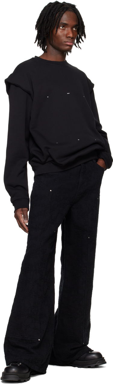 Mikina HELIOT EMIL HELIOT EMIL Outline Logo Sweatshirt Čierna | PRESS25_M_08_052_BLK01_CO, 3