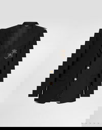 Single-breasted Embroidered Patch Jacket