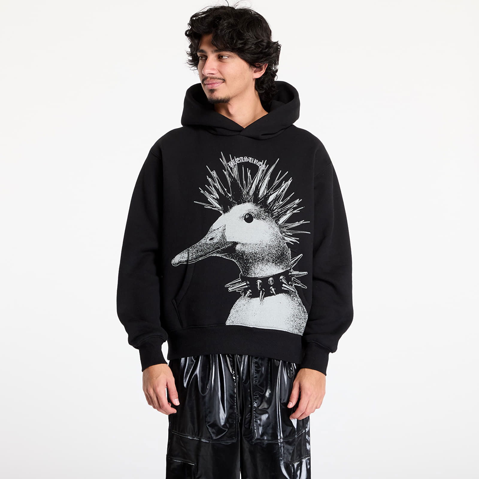 Punk Duck Print Hoodie