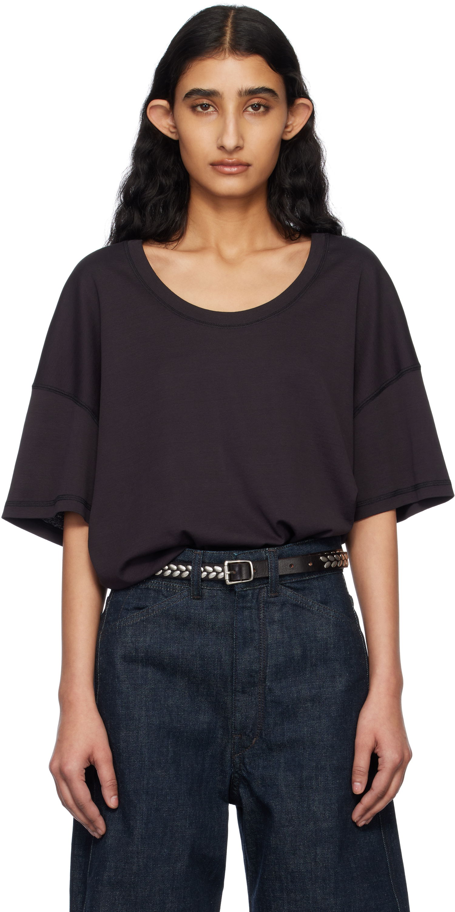 Tričko LEMAIRE Lemaire Rib Knit T-Shirt Čierna | TO1146 LJ1016, 0