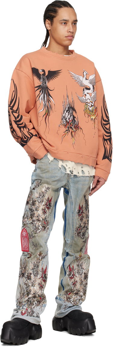 Mikina Who Decides War Who Decides War Nefarious Winged Crewneck Sweater Oranžová | 1110390004SS25, 3