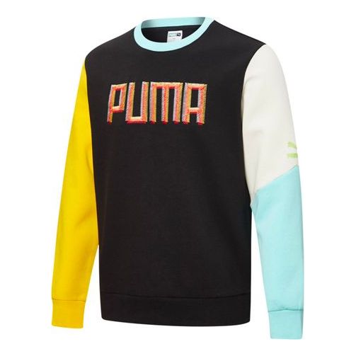 Sveter Puma Embroidered Logo Sweatshirt Čierna | 532180-01