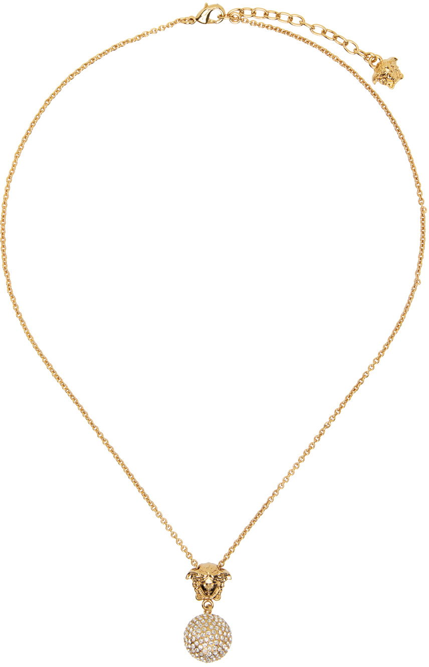 Náhrdelník Versace Medusa Crystal Ball Necklace Béžová | 1009253_1A00621, 0