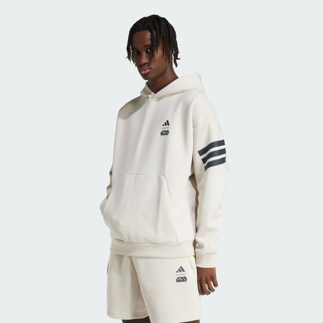 Mikina adidas Performance Star Wars The Mandalorian Hoodie Béžová | JI5719, 0