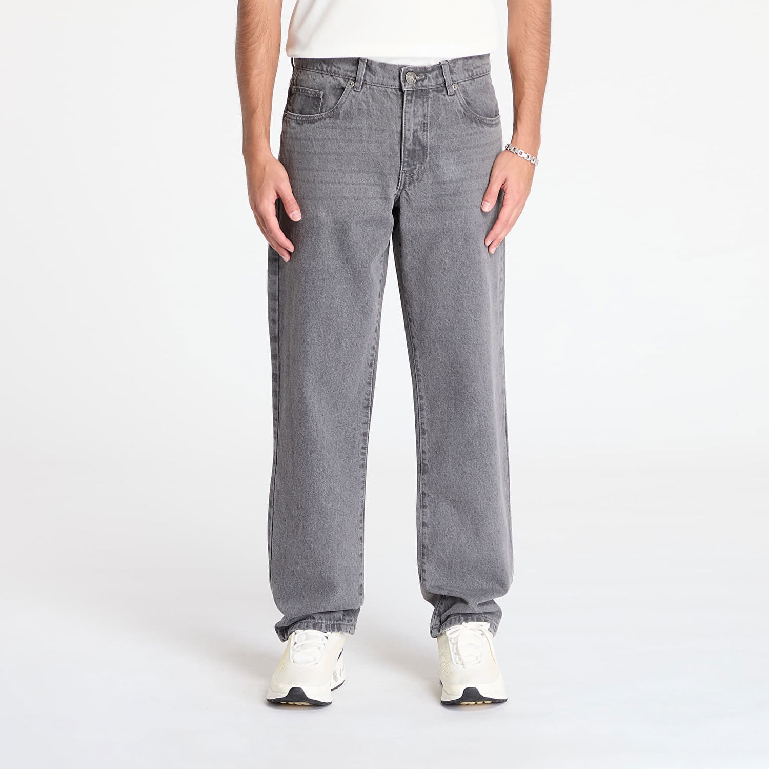 Džínsy Urban Classics Urban Classics Heavy Ounce Straight Fit Jeans Šedá | TB6396-14127, 0