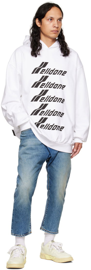 Mikina We11done We11done Print Hoodie Biela | WD-TH3-22-729-U-WH, 3