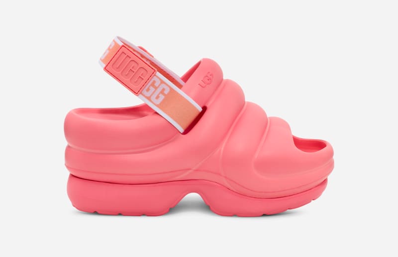 Tenisky a topánky UGG ® Aww Yeah Slide for Women in Strawberry Cream, Size 5 Ružová | 1136762-SBC, 0