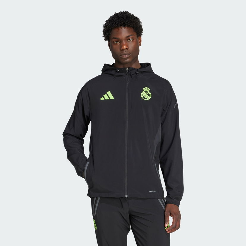 Bunda adidas Performance Real Madrid Tiro 25 Pro Vis Tech Travel Jacket Čierna | JV5324
