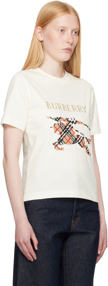 Tričko Burberry Burberry Large Logo Graphic T-Shirt Biela | 8110955, 1