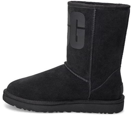 Tenisky a topánky UGG Classic Short Rubber Logo Boots Čierna | 1108230-BLK, 0