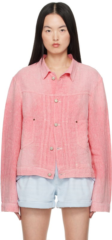 Bunda R13 R13 Relaxed Pleated Trucker Jacket Ružová | R13WD165-D313A, 0