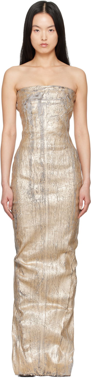 Šaty Rick Owens Rick Owens Hollywood Bustier Gown Metalická | RP01E7524 SGMC, 0