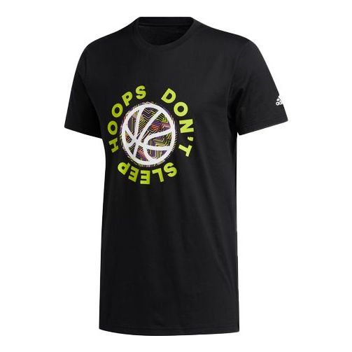 Tričko adidas Originals Hoops Don't Sleep Basketball Graphic Tee Čierna | GK1710