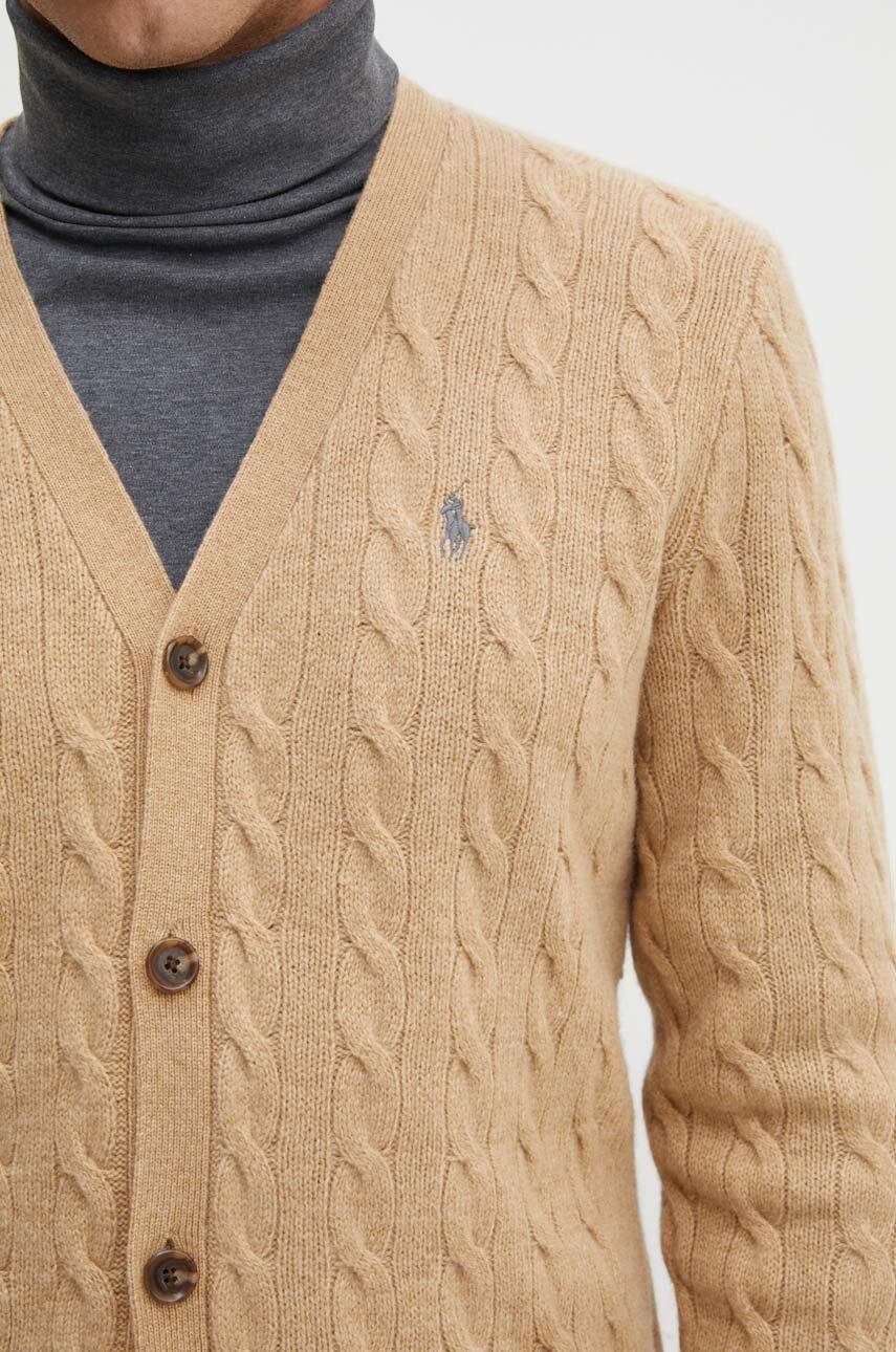 Cable-Knit Wool Cardigan