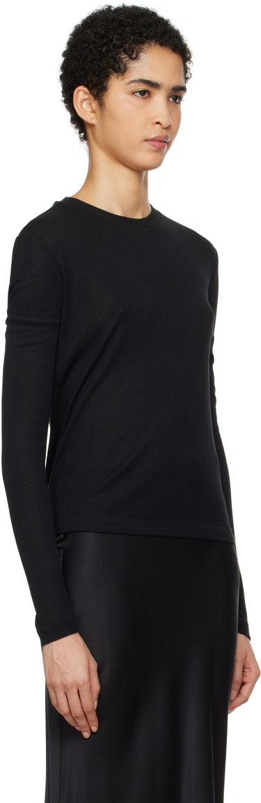 Tričko Anine Bing Amani Long Sleeve T-Shirt Čierna | A-08-10040-BLK26, 1