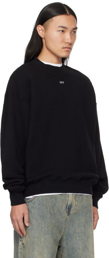 Mikina Off-White Black Off Stamp Skate Crewneck Sweatshirt Čierna | OMBA054C99FLE0061001, 1