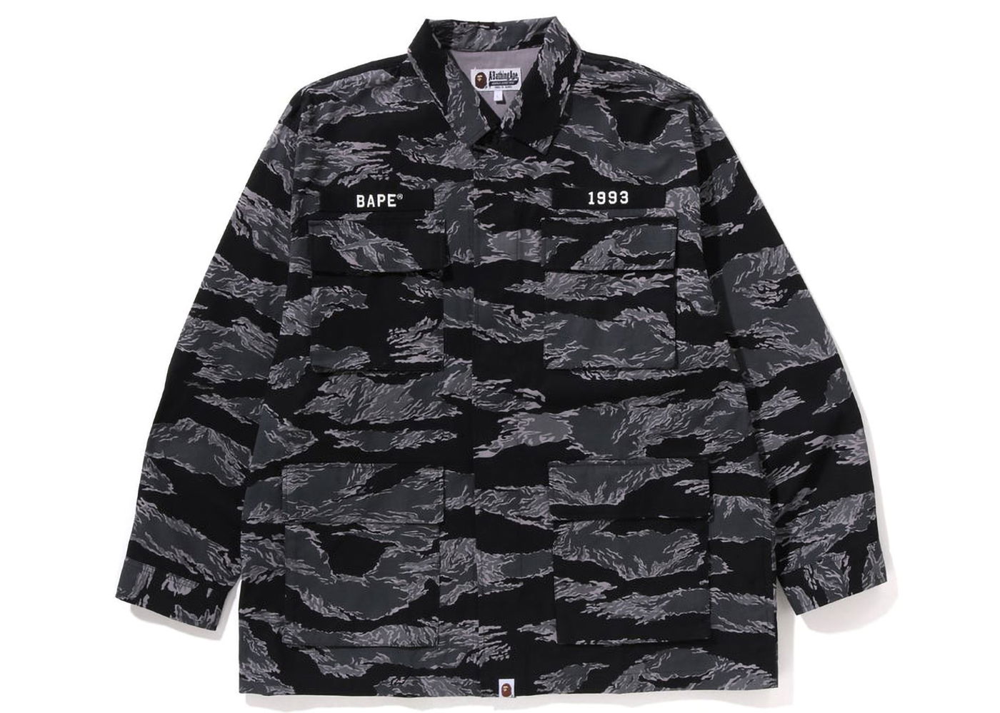 Košeľa BAPE Tiger Camo Relaxed Fit Military Shirt Čierna | 1I70-131-003, 0