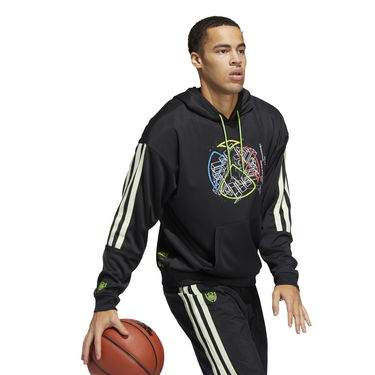 Mikina adidas Performance Men's Hoodie with Graphic Print Čierna | HB5430, 4