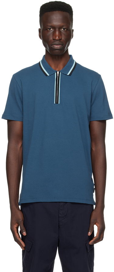Polo tričko Paul Smith PS Paul Smith Zip Polo Modrá | M2R-322Y-M21511-46, 0