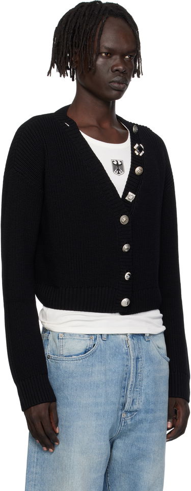 Sveter VETEMENTS VETEMENTS Fancy Button Cropped Cardigan Čierna | WH76KN220B, 1