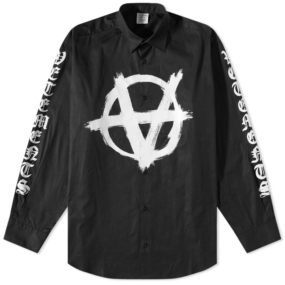 Košeľa VETEMENTS Double Anarchy Čierna | UE63SH171B, 0