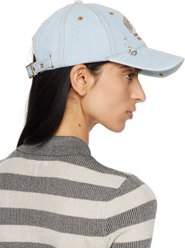 Šiltovka GANNI GANNI Denim Baseball Cap Modrá | A6563, 2