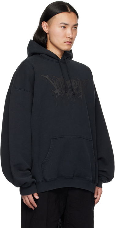 Mikina VETEMENTS Vetements Drip Metal Oversized Hoodie Čierna | UA66HD730B, 1