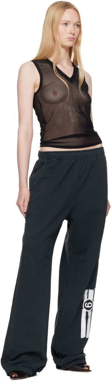 Tielko Maison Margiela MM6 Maison Margiela Elastic Jersey Mesh Tank Top Čierna | SH2NL0014 S24423, 3