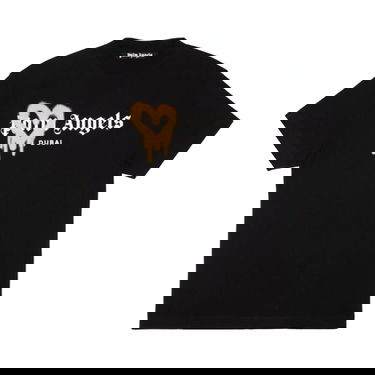 Tričko Palm Angels Dubai Heart Sprayed Tee Čierna | PMAA001F21JER0041018, 1