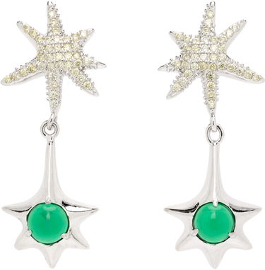 Náušnice Collina Strada Collina Strada Star Drop Chrysoprase Earrings Zelené | XX1095, 0