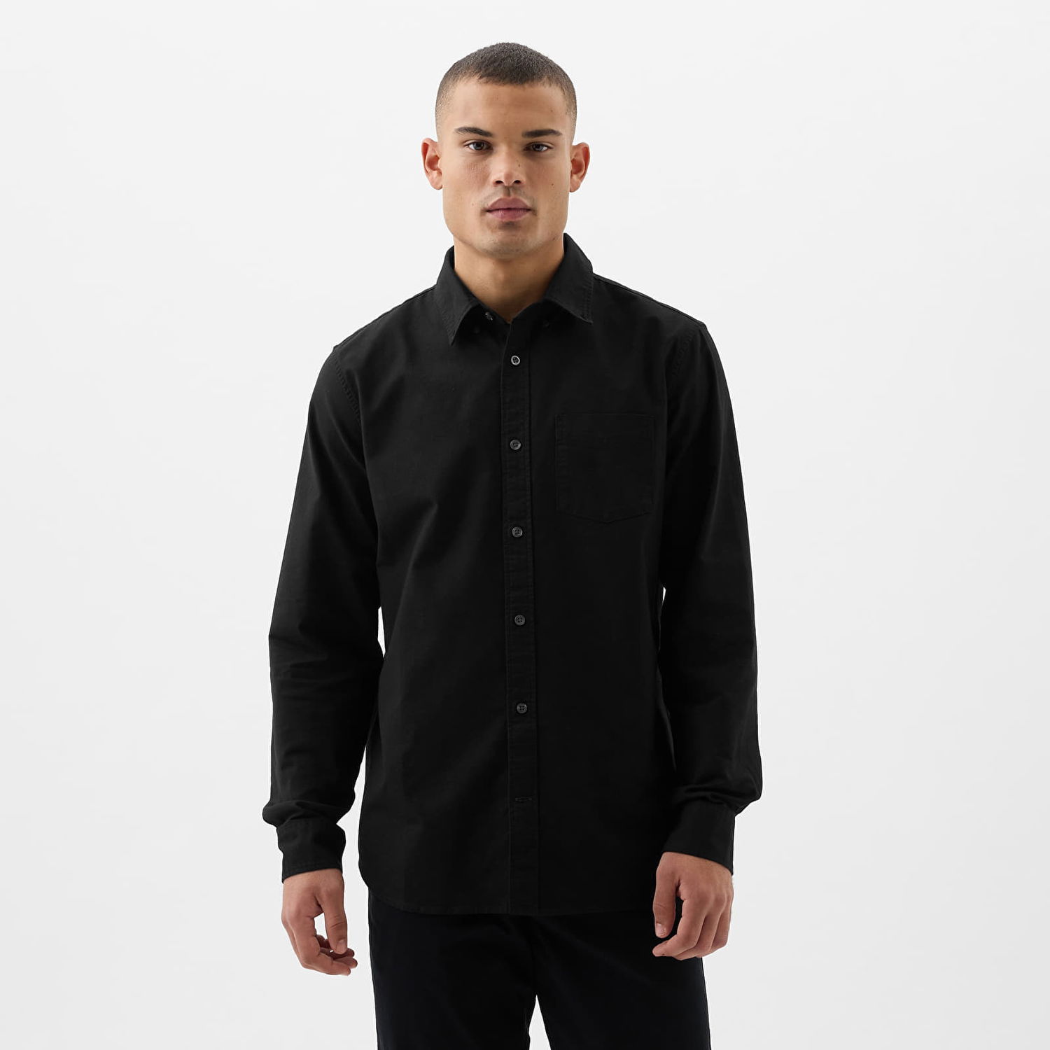 Košeľa GAP Shirt Stardard Oxford Shirt True Black XXL Čierna | 514274-00, 0