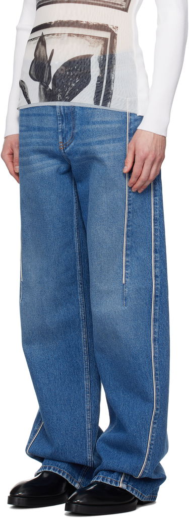 Džínsy Jean Paul Gaultier Jean Paul Gaultier 'The Belted Denim' Wide-Leg Jeans Modrá | 25/33-F-JE164-D013-57, 3