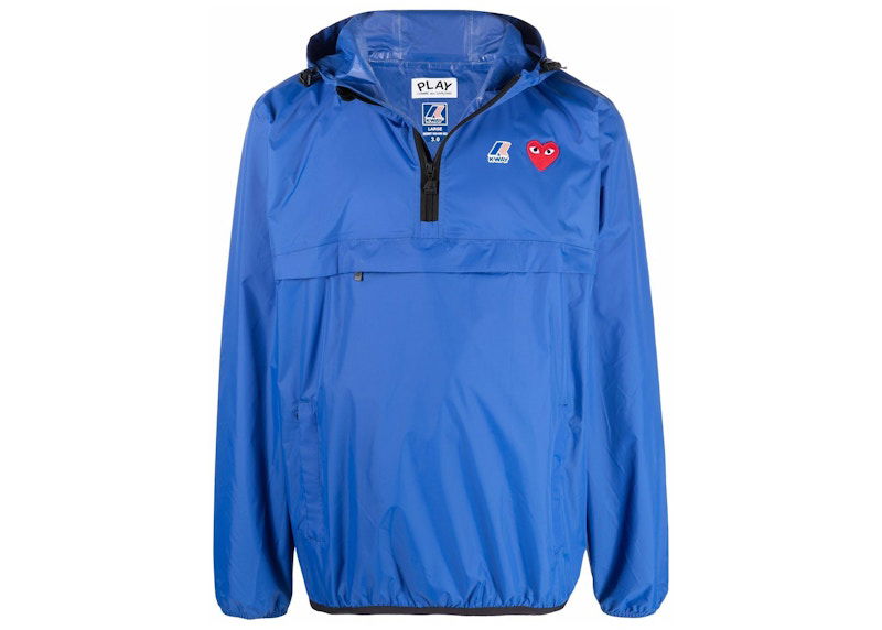 Vetrovka Comme des Garçons Play Full Zip Packable Jacket Modrá | azj502051, 0