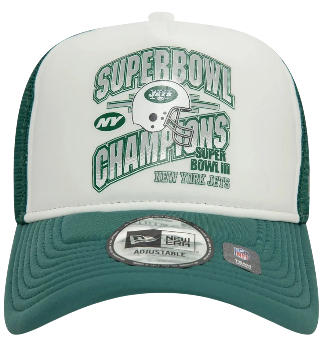 Šiltovka New Era New York Jets Super Bowl 9FORTY A-Frame Trucker Cap Zelené | 60595294-60595294, 1